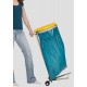 Support sac poubelle mobile avec couvercle plastique jaune