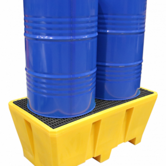 Bac de rétention en PEHD pour 2 fûts de 220 L - vol. 270L