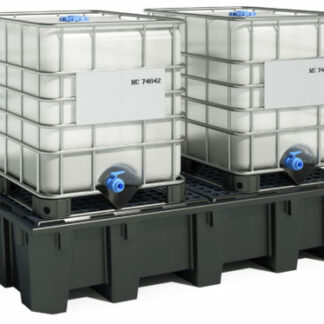 Bac de rétention en PEHD pour 2 cubitainers de 1000 L