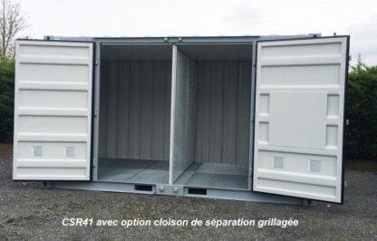 Entrepôt de stockage en rétention 4,5 m x 2,44 m, gamme CSR "sécurité renforcée"