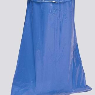 Support sac poubelle avec pédale + couvercle plastique, finition acier galvanisé