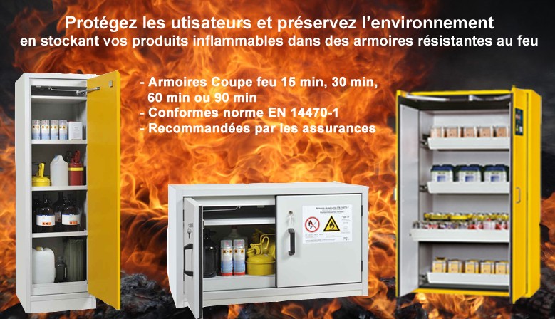 Armoires de sécurité pour produits inflammables