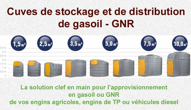 Cuves de stockage et distribution de gasoil - GNR